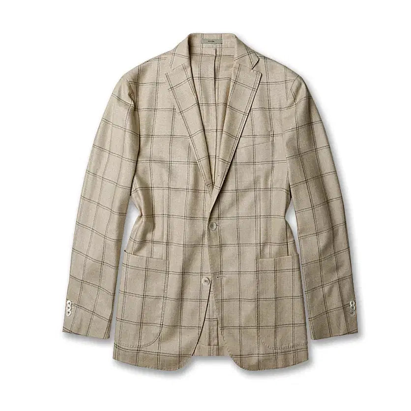 [BUNJANG] Boglioli Luxury Silk &amp; Wool Check Sports Jacket / 볼리올리 [Boglioli] 럭셔리 세타 실크 &amp; 울 체크 스포츠 자켓