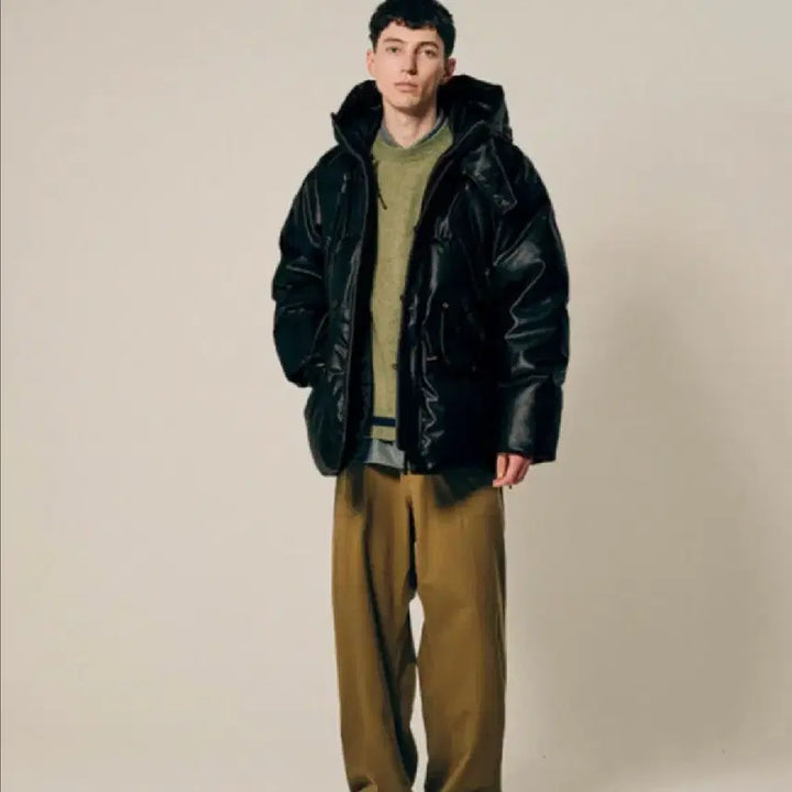 [BUNJANG] Uniform Bridge Leather Karakoram Down Puffer Jacket XL / 유니폼브릿지 레더 카라코람XL 다운패딩