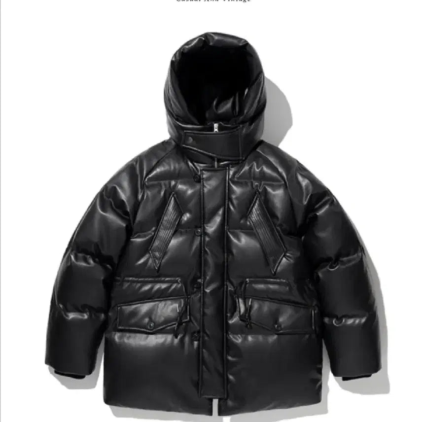 [BUNJANG] Uniform Bridge Leather Karakoram Down Puffer Jacket XL / 유니폼브릿지 레더 카라코람XL 다운패딩