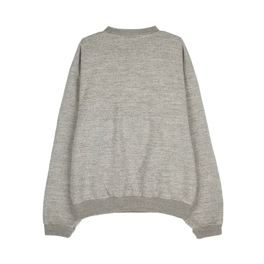 [BUNJANG] Capital Top Fleece Crew Sweatshirt Gray / [4] 캐피탈 탑 플리스 크루 스웨트셔츠 P 불독 Pt 탑 그레이