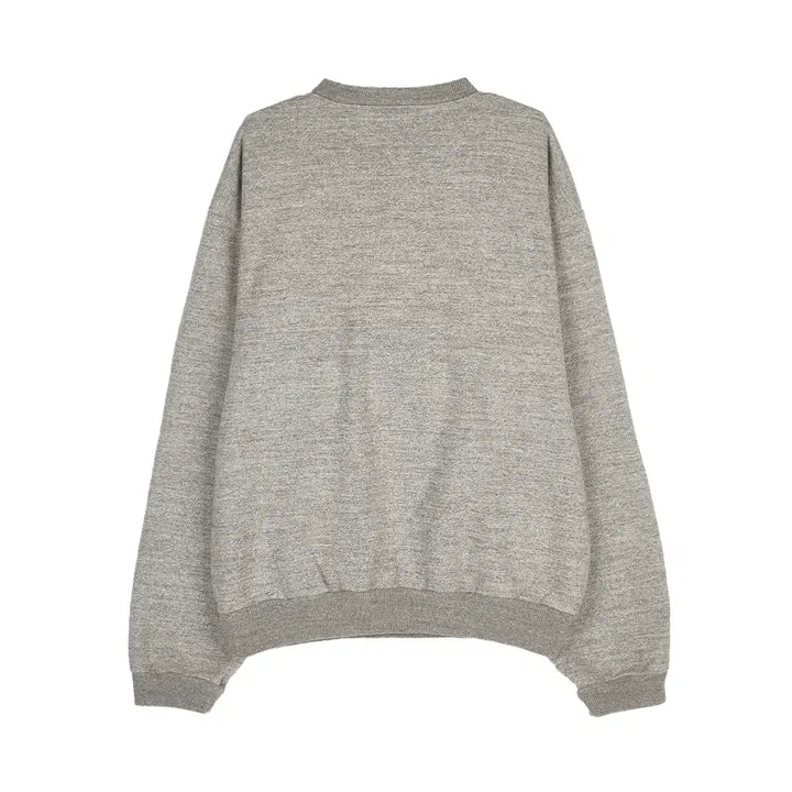 [BUNJANG] Capital Top Fleece Crew Sweatshirt Gray / [4] 캐피탈 탑 플리스 크루 스웨트셔츠 P 불독 Pt 탑 그레이