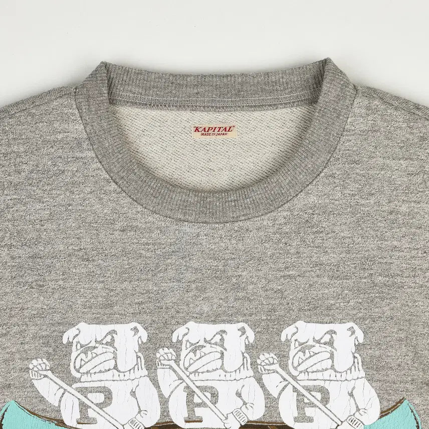 [BUNJANG] Capital Top Fleece Crew Sweatshirt Gray / [4] 캐피탈 탑 플리스 크루 스웨트셔츠 P 불독 Pt 탑 그레이