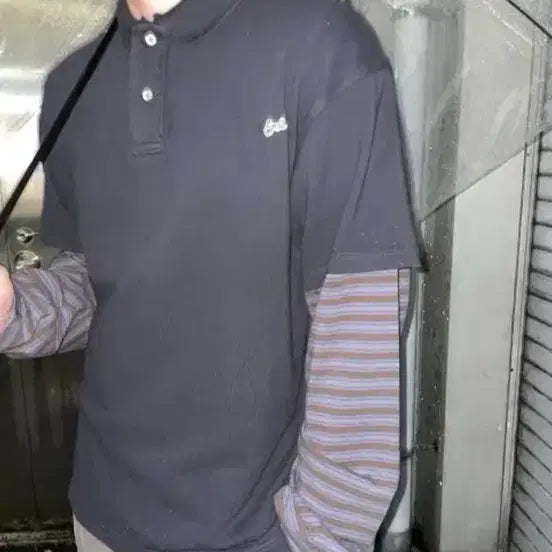 [BUNJANG] Erl Double Sleeve Polo Shirt (M) / Erl 더블슬리브 폴로 M사이즈 팝니다