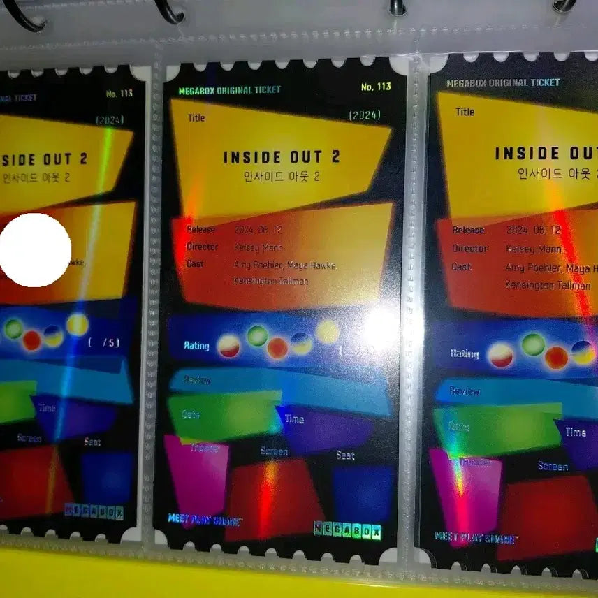 [BUNJANG] Inside Out 2 Original Ticket / (No.113) *인사이드 아웃 2* 오리지널 티켓