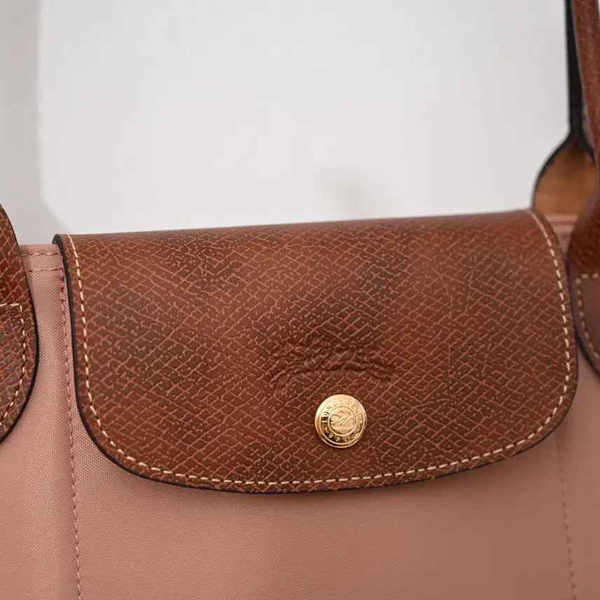[BUNJANG] Longchamp Nylon and Leather Clutch Crossbody Bag / 롱샴 클러치백 크로스백  핑크 나일론 소가죽 라지 사이즈 여성