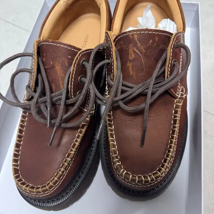 [BUNJANG] Lost Garden Harbor Brown Sneakers (Size approx. 255) / 로스트가든 하버브라운 40