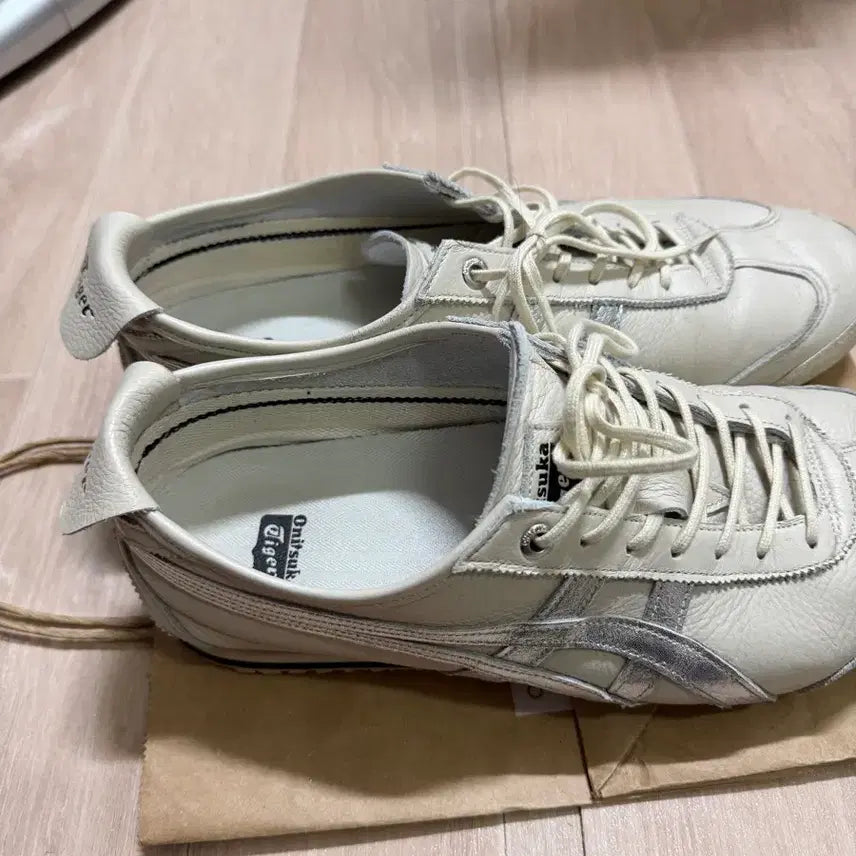 [BUNJANG] Onitsuka Tiger Mexico 66 Silver White Sneakers / 오니츠카타이거 멕시코66 실버 화이트 스니커즈 270