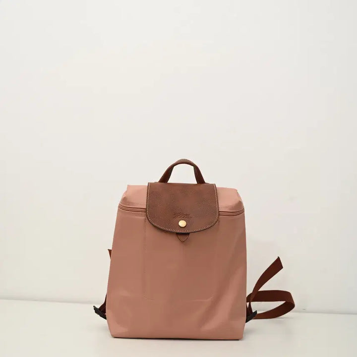 [BUNJANG] Longchamp Nylon and Leather Backpack / 롱샴 백팩 핑크 나일론 소가죽 여성