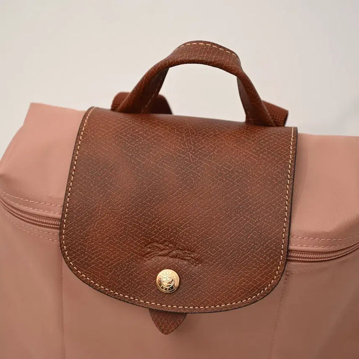 [BUNJANG] Longchamp Nylon and Leather Backpack / 롱샴 백팩 핑크 나일론 소가죽 여성