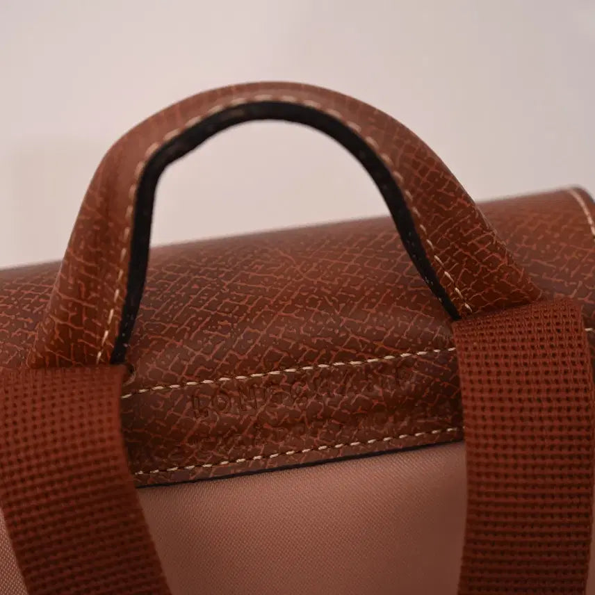 [BUNJANG] Longchamp Nylon and Leather Backpack / 롱샴 백팩 핑크 나일론 소가죽 여성