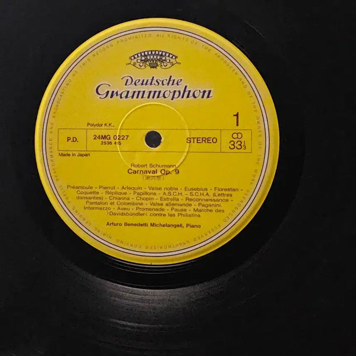 [BUNJANG] Schumann - Michelangelo Carnival LP Record / 슈만- 미켈란젤리  카니발 LP 음반