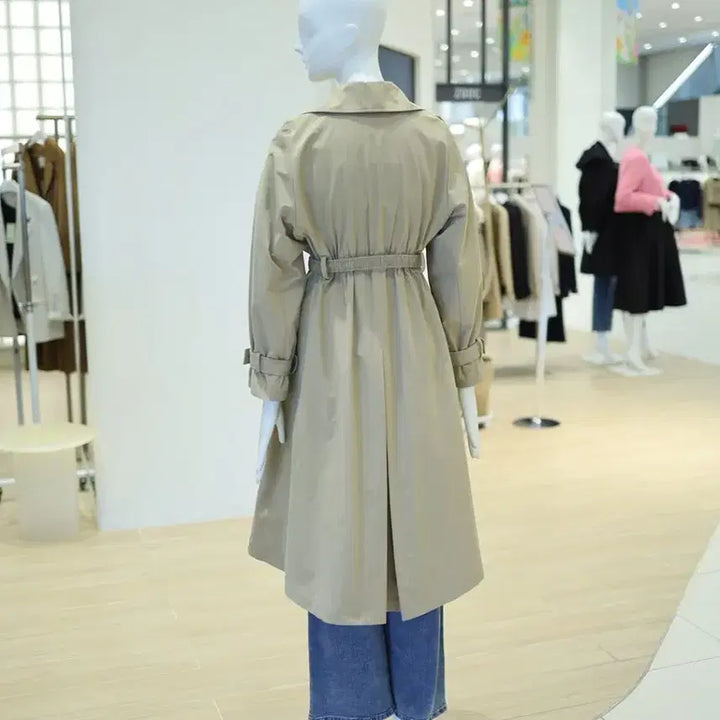 [BUNJANG] ZOOC Banded Belted Trench Coat Beige / ZOOC 밴딩 벨티드 트렌치코트