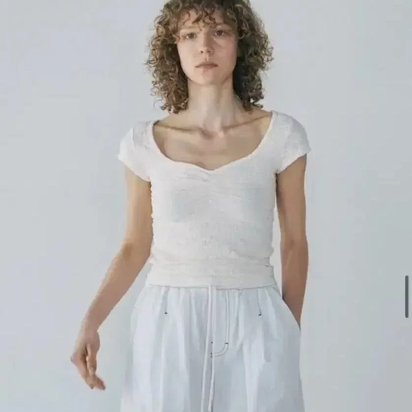 [BUNJANG] Diagonal Shirring Top / 다이애그널 셔링 탑
