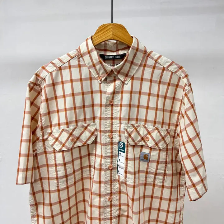 [BUNJANG] Carhartt FORCE Plaid Short Sleeve Shirt (M) / 칼하트 CARHARTT FORCE 반팔 셔츠 (M / 체크) JS39