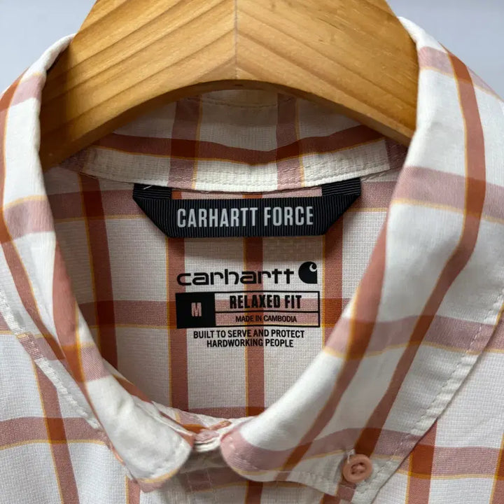 [BUNJANG] Carhartt FORCE Plaid Short Sleeve Shirt (M) / 칼하트 CARHARTT FORCE 반팔 셔츠 (M / 체크) JS39