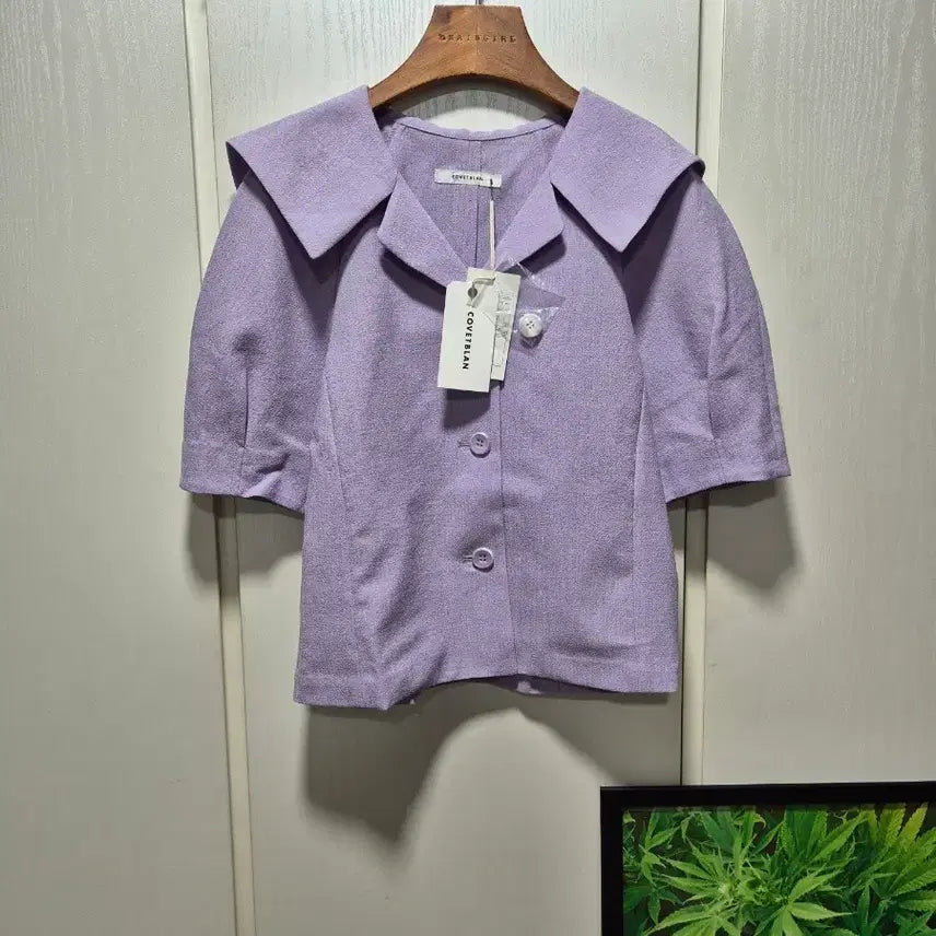 [BUNJANG] CoVet Blanc Lavender Short Sleeve Blouse / (3시간.타임세일)(새상품)코벳블랑 라벤더 반팔 블라우스
