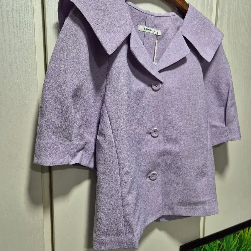 [BUNJANG] CoVet Blanc Lavender Short Sleeve Blouse / (3시간.타임세일)(새상품)코벳블랑 라벤더 반팔 블라우스