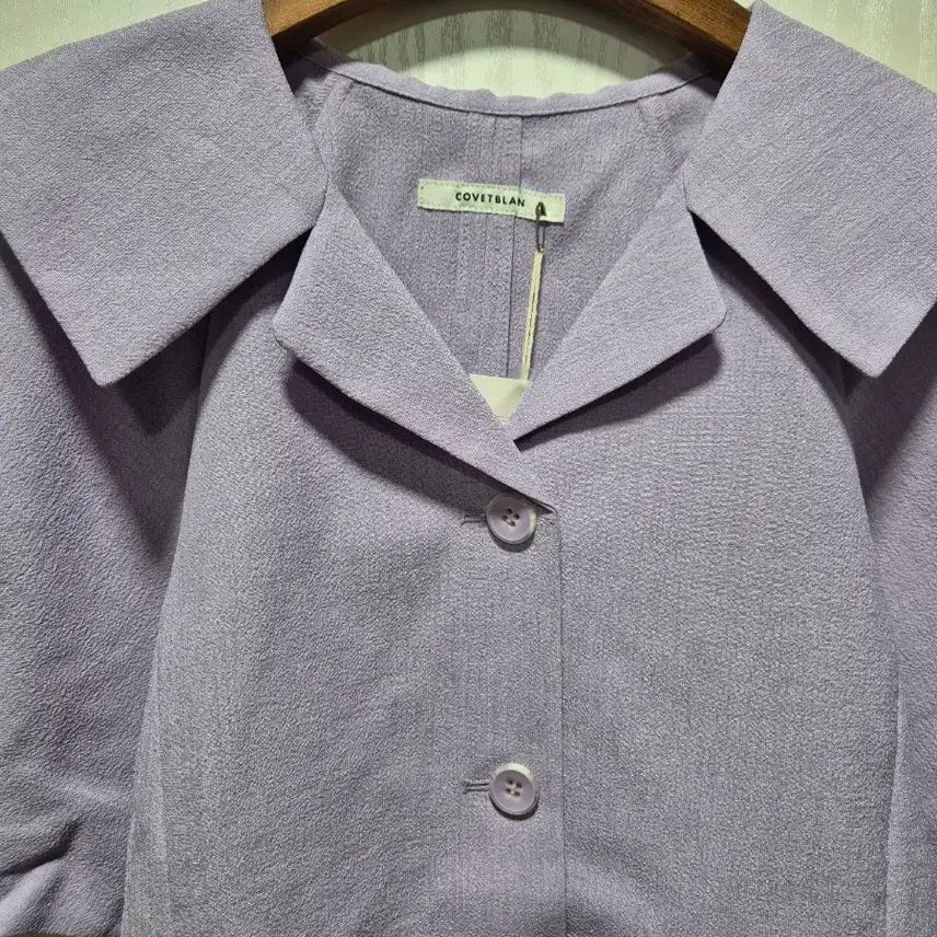 [BUNJANG] CoVet Blanc Lavender Short Sleeve Blouse / (3시간.타임세일)(새상품)코벳블랑 라벤더 반팔 블라우스