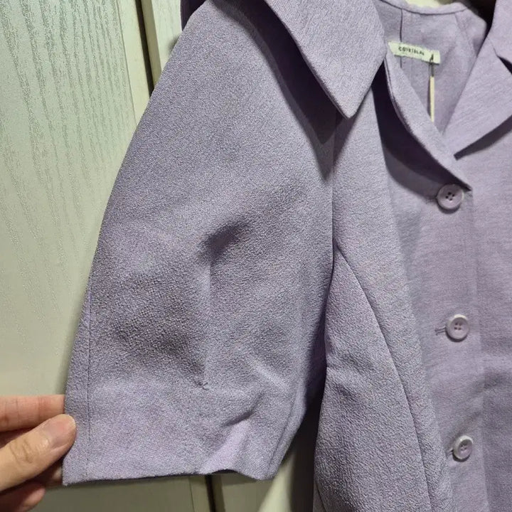 [BUNJANG] CoVet Blanc Lavender Short Sleeve Blouse / (3시간.타임세일)(새상품)코벳블랑 라벤더 반팔 블라우스