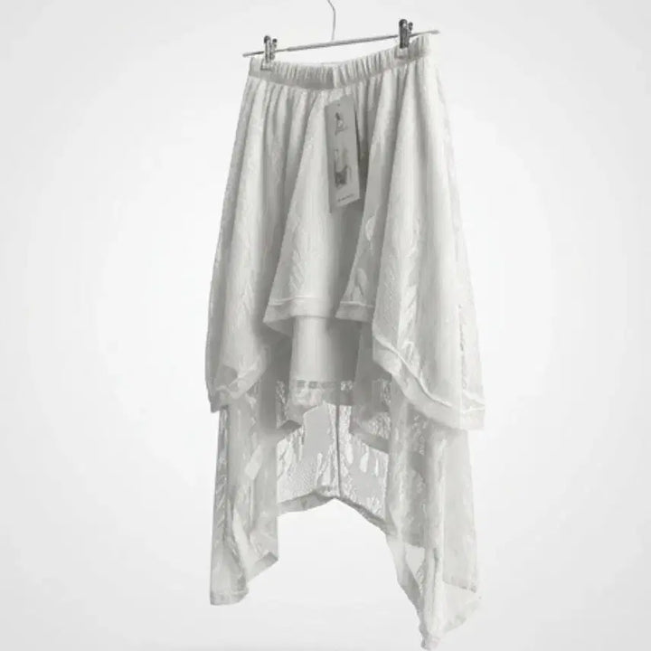 [BUNJANG] Imported Asymmetrical Lace Skirt / 여성F/ 텍새 수입 언밸런스 레이스스커트 21-111