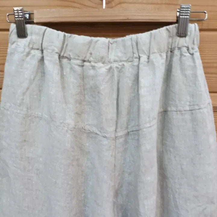 [BUNJANG] Nammo Linen Wide Banding Pants Ivory / 린넨 와이드 밴딩 팬츠 아이보리