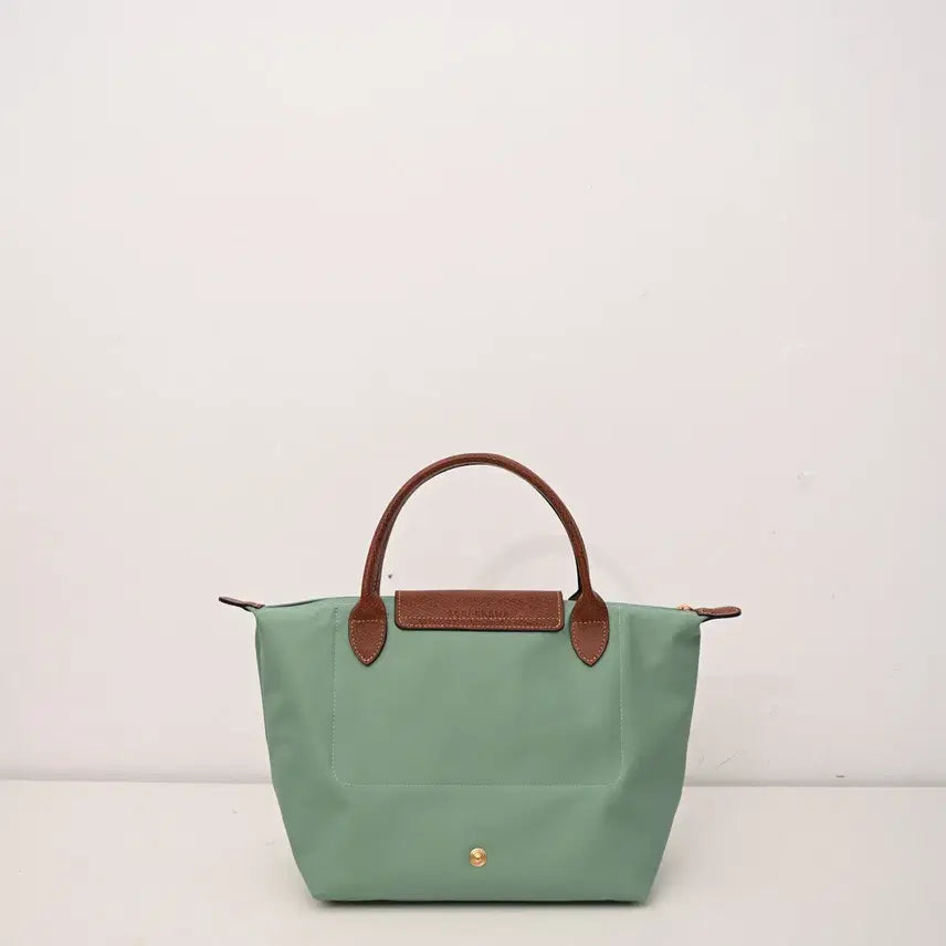 [BUNJANG] Longchamp Nylon and Leather Shoulder Clutch Bag / 롱샴 클러치백 숄더백 그린 나일론 소가죽 스몰 사이즈 여성