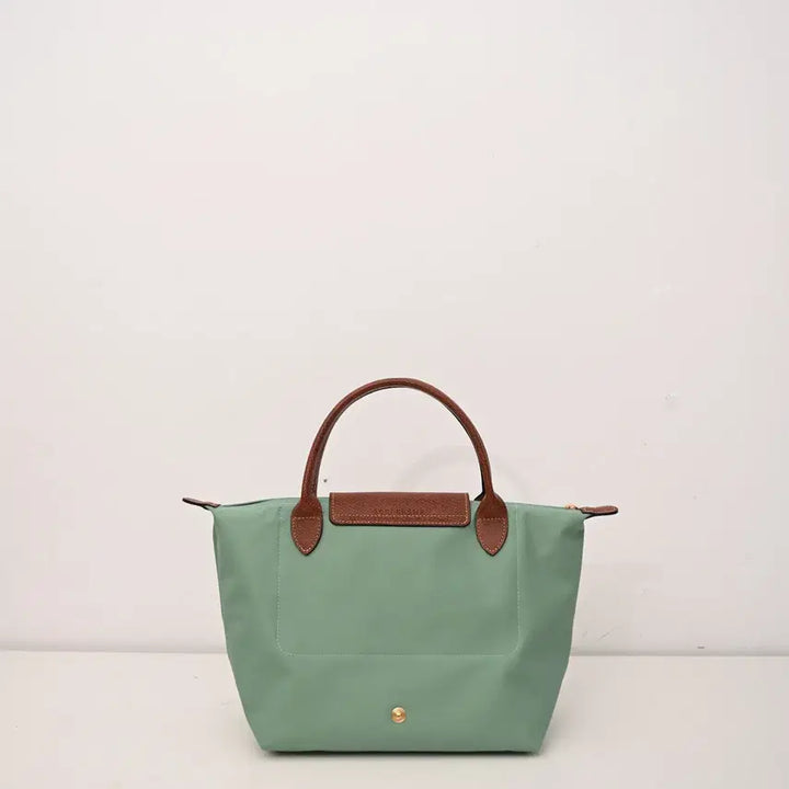 [BUNJANG] Longchamp Nylon and Leather Shoulder Clutch Bag / 롱샴 클러치백 숄더백 그린 나일론 소가죽 스몰 사이즈 여성
