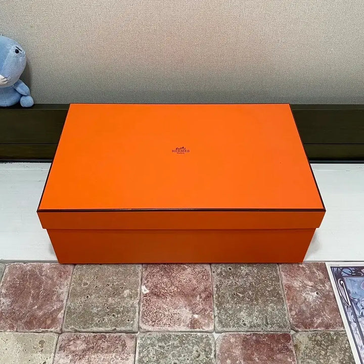 [BUNJANG] Hermès Shoe Box Set with Dust Bag, Laces, and Ribbon / 에르메스 신발박스(35.5x21.5x12.5)+더스트+신발끈+리본