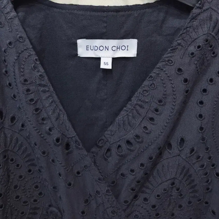 [BUNJANG] EUDON CHOI Eyelet Punch Belted Dress / 유돈초이 아일렛 펀칭 벨티드 원피스