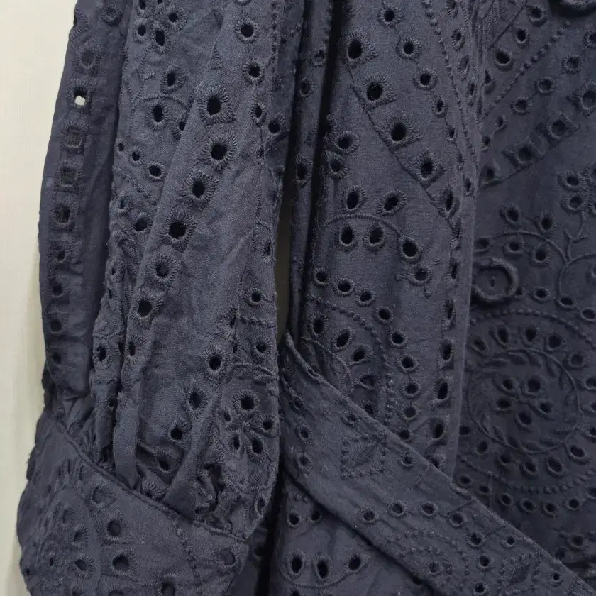 [BUNJANG] EUDON CHOI Eyelet Punch Belted Dress / 유돈초이 아일렛 펀칭 벨티드 원피스