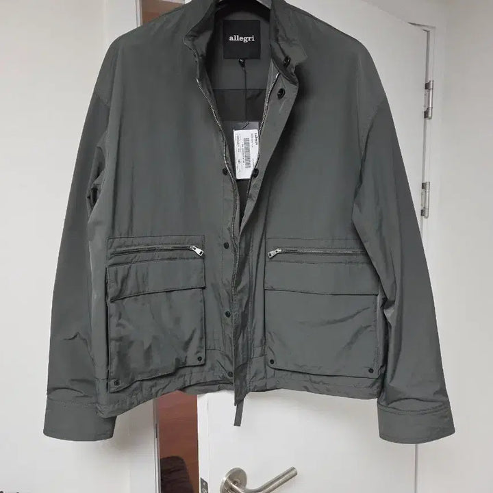 [SOLD OUT] [새상품] 알레그리 스탠카라 쉘파카 점퍼 그레이쉬카키 50(105)