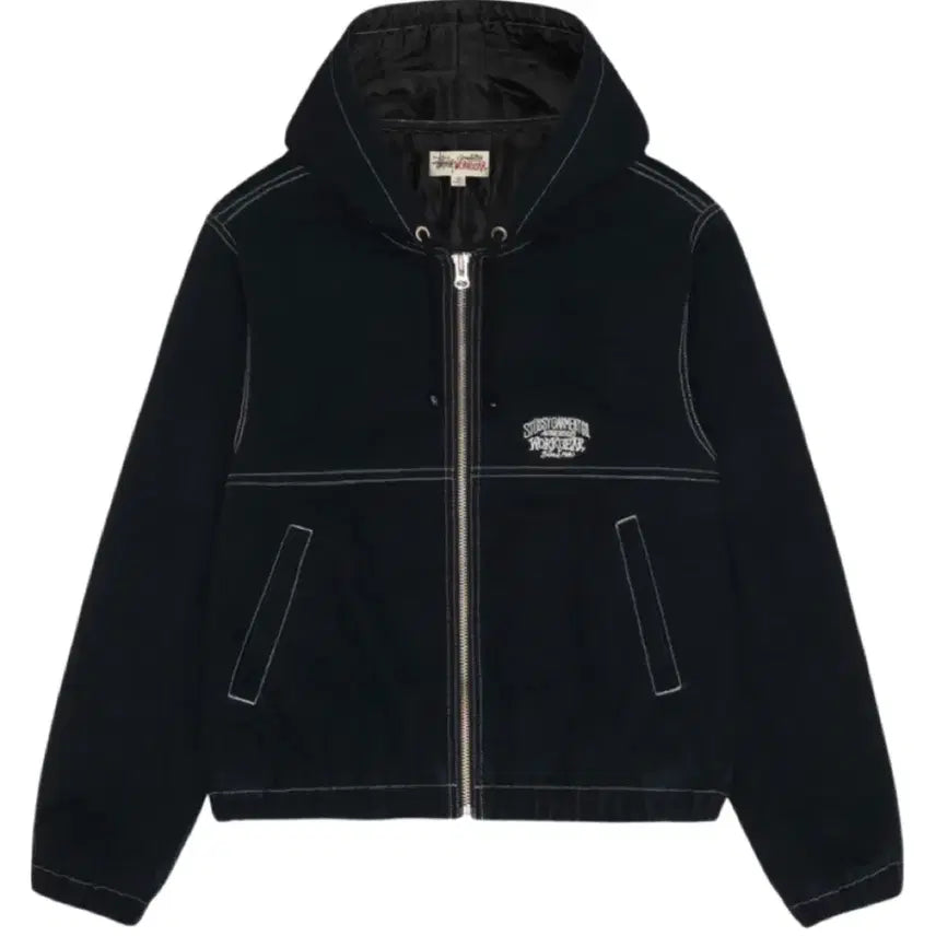 [BUNJANG] Stussy Contrast Work Jacket - Black / [XL] STUSSY 스투시 워크 자켓 콘트라스트 블랙
