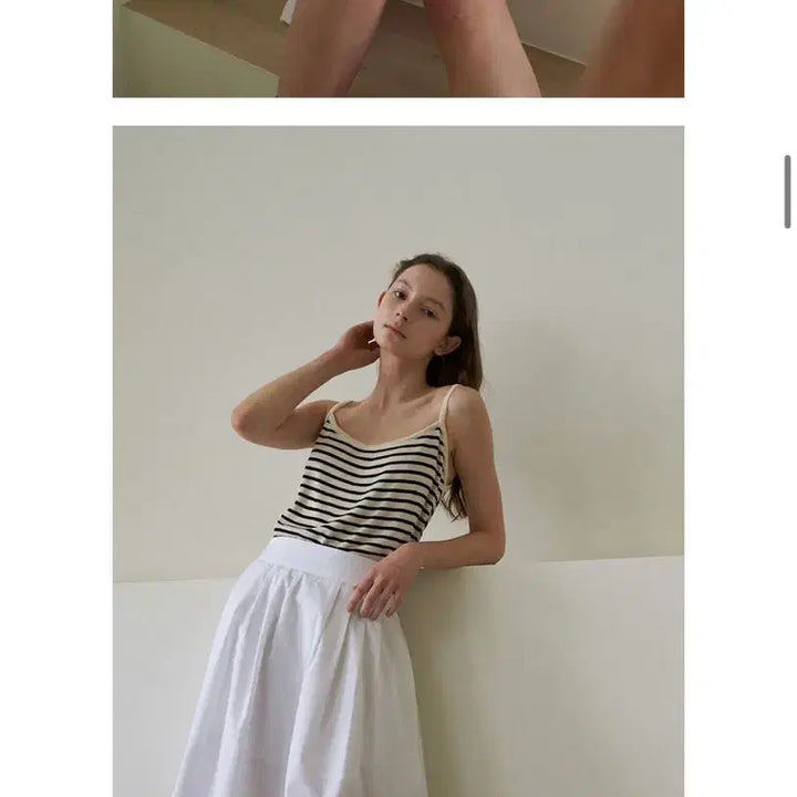 [SOLD OUT] 새상품 로에일 핀턱 플레어 스커트 화이트