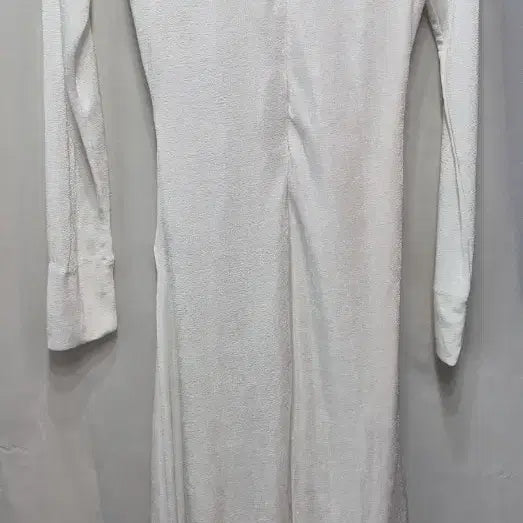 [BUNJANG] White Gold Embellished Long Dress / 화이트 골드 장식 롱 원피스