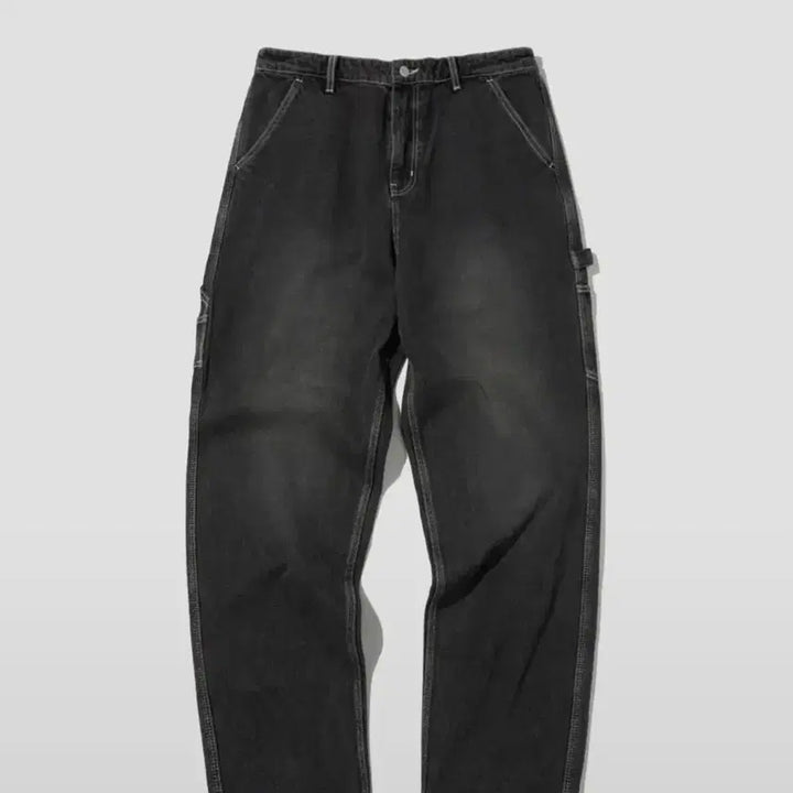 [BUNJANG] Outstanding Loose Fit Carpenter Pants Black Denim / 아웃스탠딩 루즈핏 카펜터 팬츠 블랙 데님