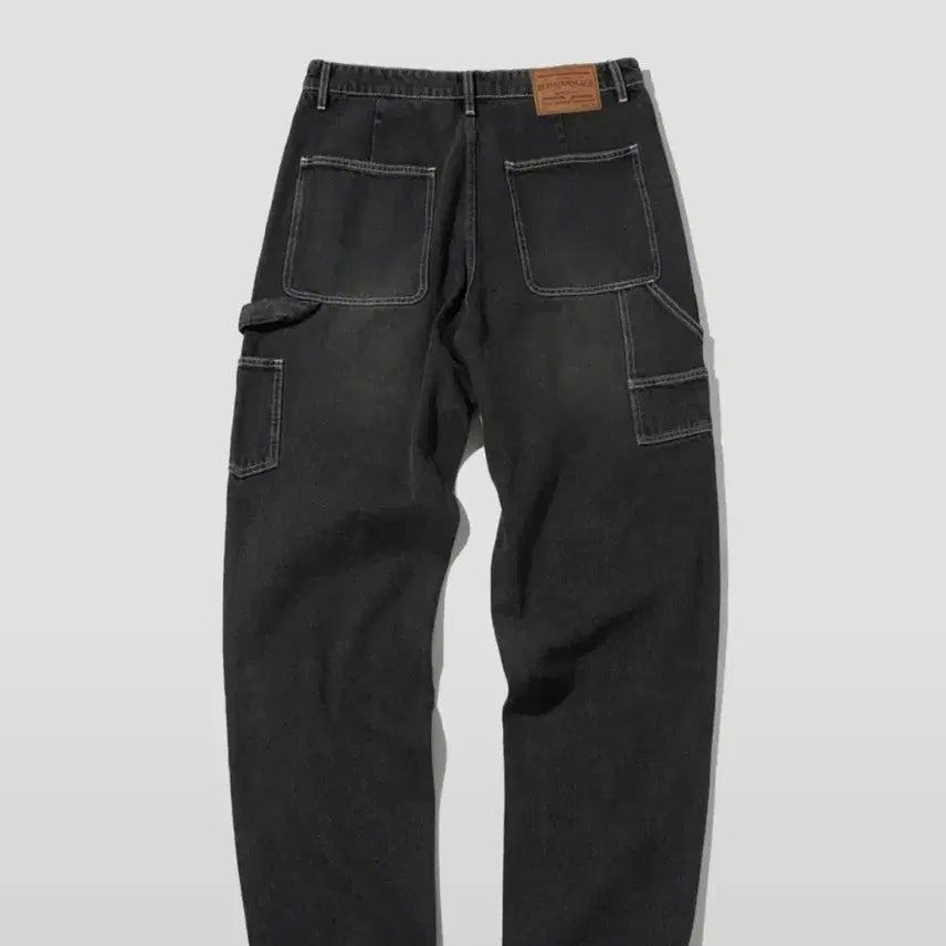 [BUNJANG] Outstanding Loose Fit Carpenter Pants Black Denim / 아웃스탠딩 루즈핏 카펜터 팬츠 블랙 데님
