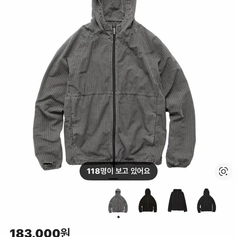 [BUNJANG] Polytelu Human Check Hoodie Parka - Gray / 1)폴리테루 휴먼 체크 후드 파카 그레이