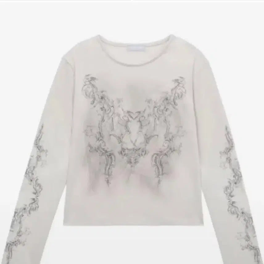 [BUNJANG] Hug Your Skin Rococo Ornament Long Sleeve T-Shirt / 허그유어스킨 허유스 로코코 오너먼트 티셔츠 티