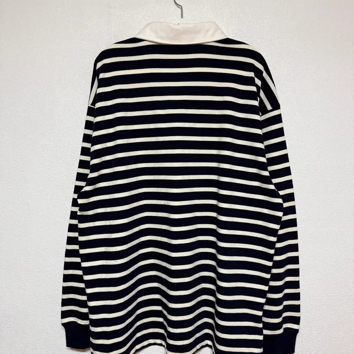 [BUNJANG] LEE Stripe Collar T-shirt - Medium / LEE 스트라이프 카라티 M
