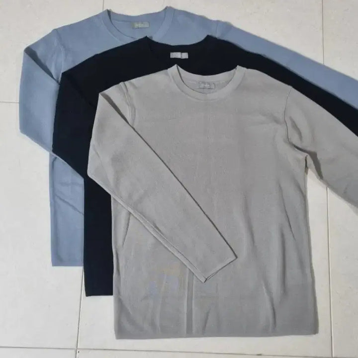 [BUNJANG] Project M Long Sleeve Sweater / 프로젝트엠 라운드 긴팔 티셔츠 스웨터 남성 95사이즈