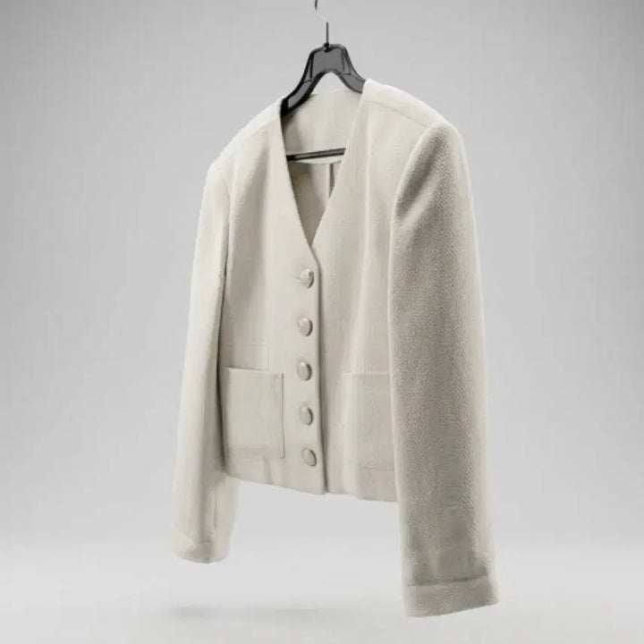 [BUNJANG] F/ BLOOM V-Neck Tweed Jacket IV / 여성F/ BLOOM 제평 브룸 브이넥 트위드자켓IV 21-125