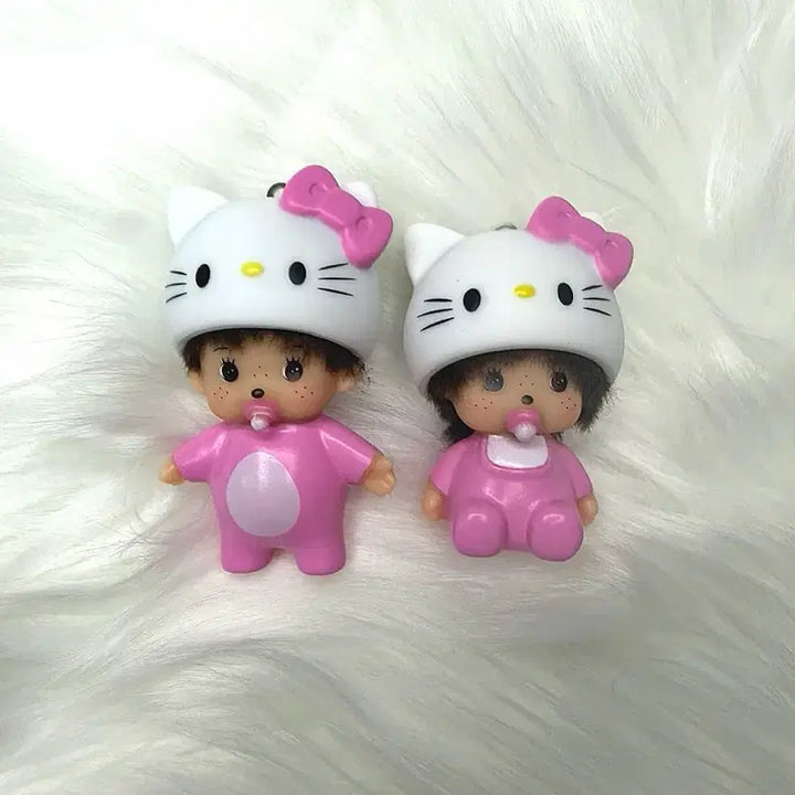 [BUNJANG] Monchhichi Kitty Keyring / 몬치치키티 키링