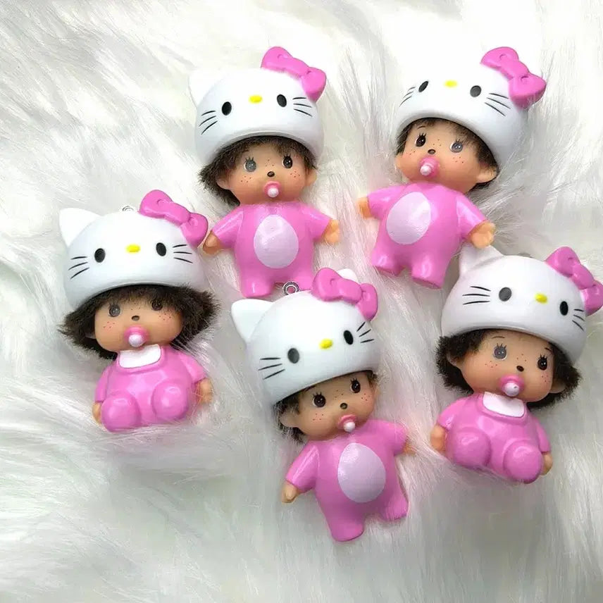 [BUNJANG] Monchhichi Kitty Keyring / 몬치치키티 키링