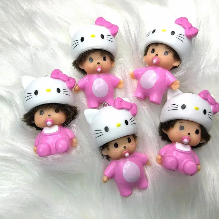 [BUNJANG] Monchhichi Kitty Keyring / 몬치치키티 키링