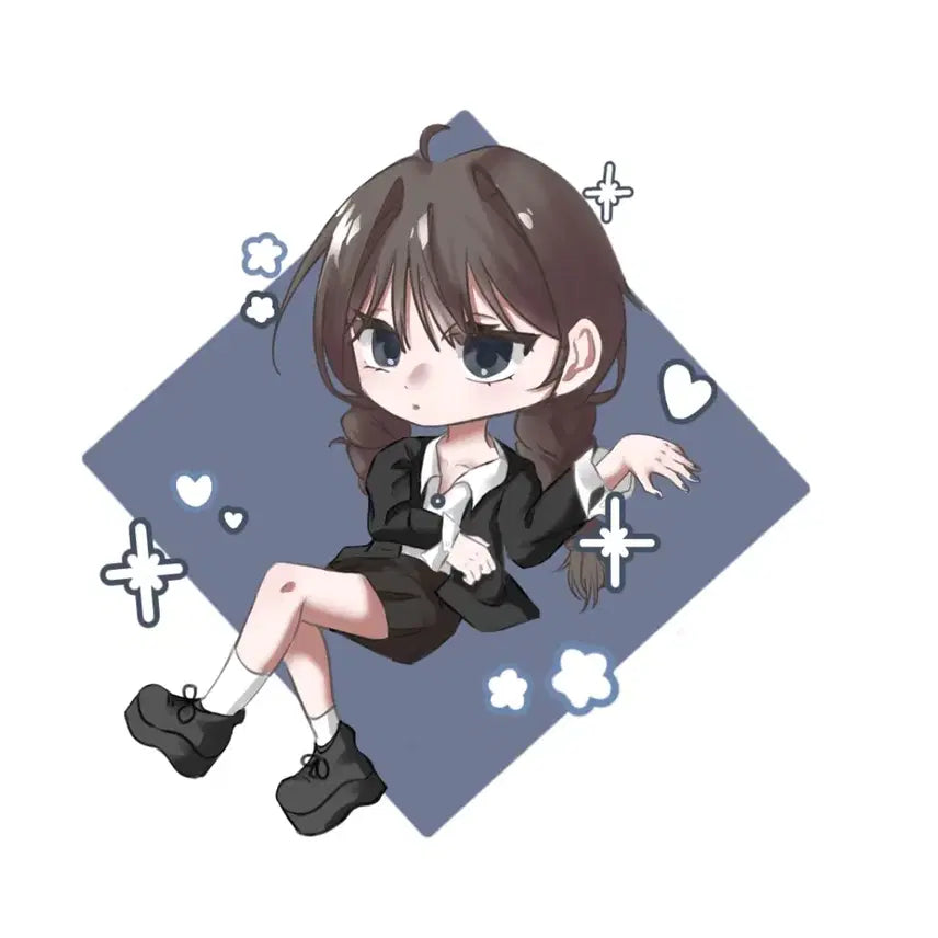 [BUNJANG] SD Chibi Style Art Commission (1-2 Figures) / SD 반 고정틀 커미션!!(1인/2인)/마지막 내림