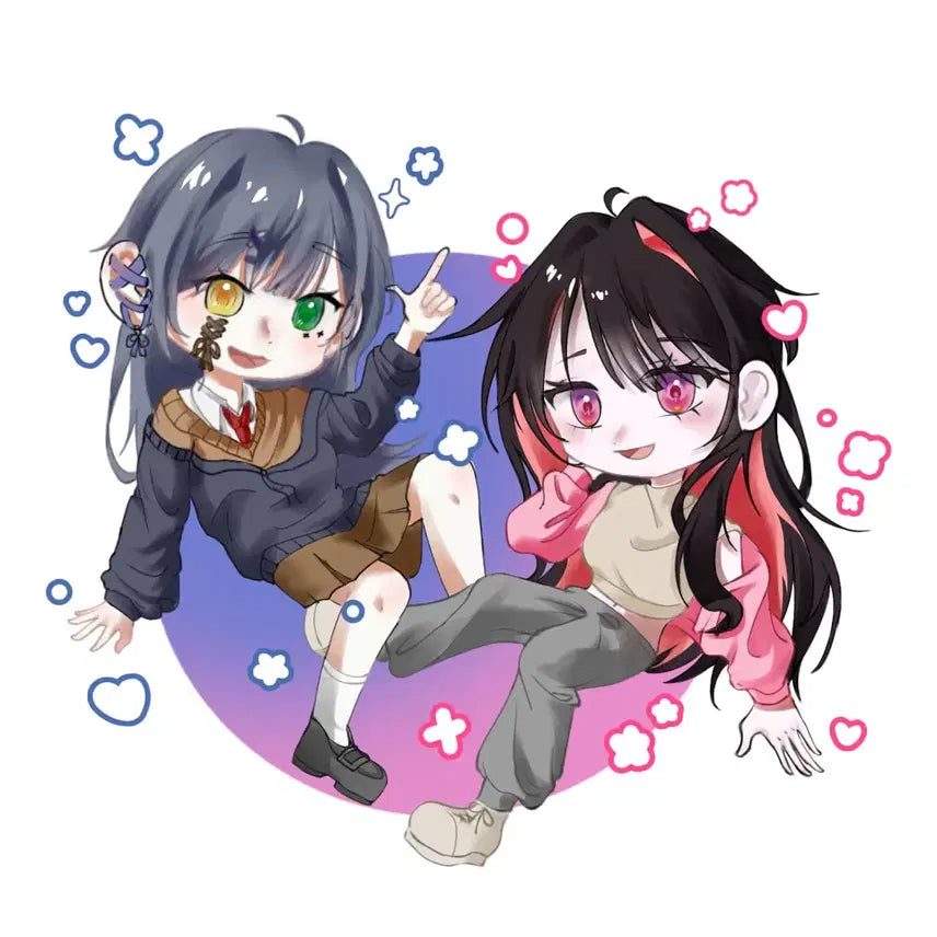 [BUNJANG] SD Chibi Style Art Commission (1-2 Figures) / SD 반 고정틀 커미션!!(1인/2인)/마지막 내림
