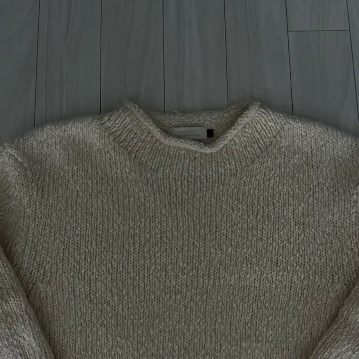 [BUNJANG] AMomento Hair Slub Pullover Knit Ecru L / 25FW 아모멘토 헤어리 슬럽 풀오버 니트 에크루 L