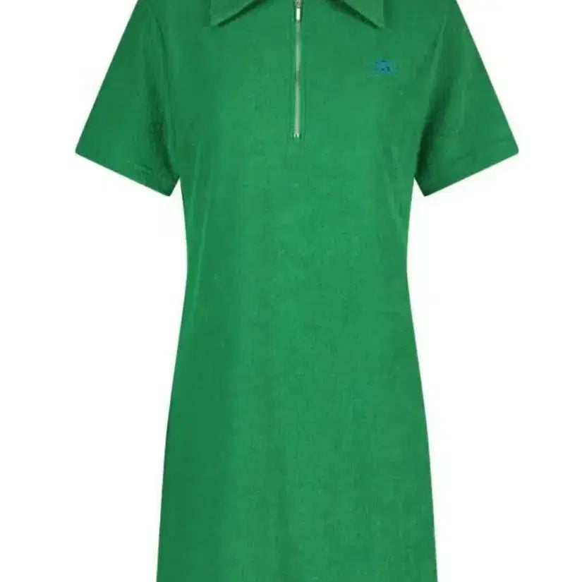 [BUNJANG] Le Sonnet Terry Zip-up Dress Green / (새상품) 르쏘넷 테리 집업 원피스 그린 free