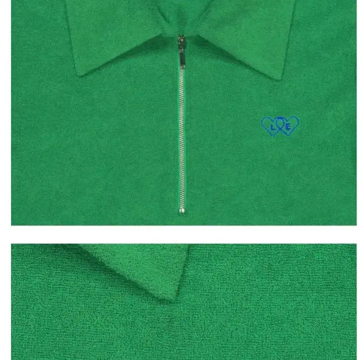 [BUNJANG] Le Sonnet Terry Zip-up Dress Green / (새상품) 르쏘넷 테리 집업 원피스 그린 free