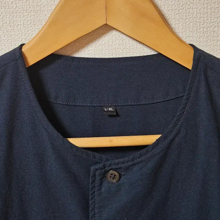 [SOLD OUT] 무인양품  노카라 네이비 셔츠